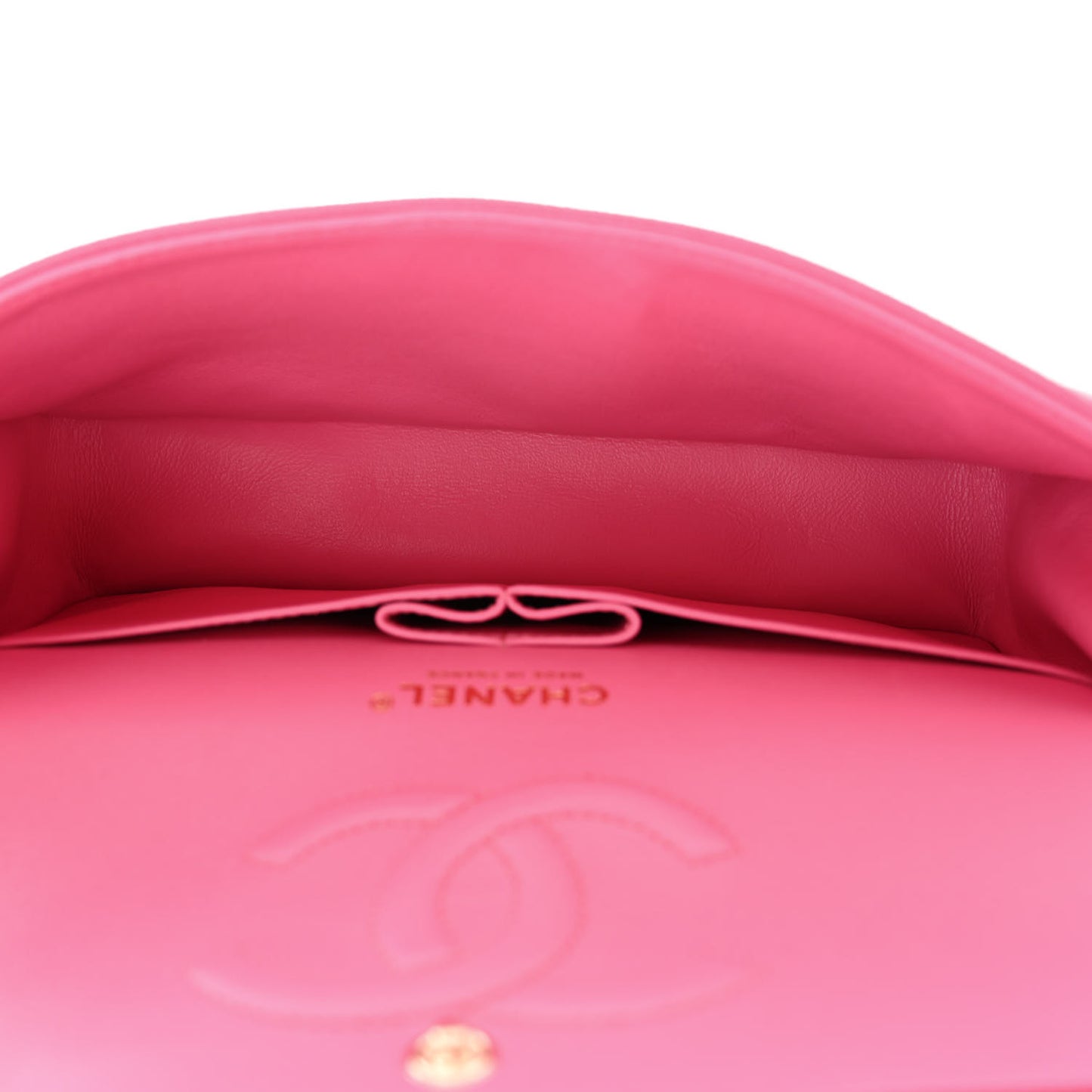 Caviar Quilted Medium Double Flap Pink