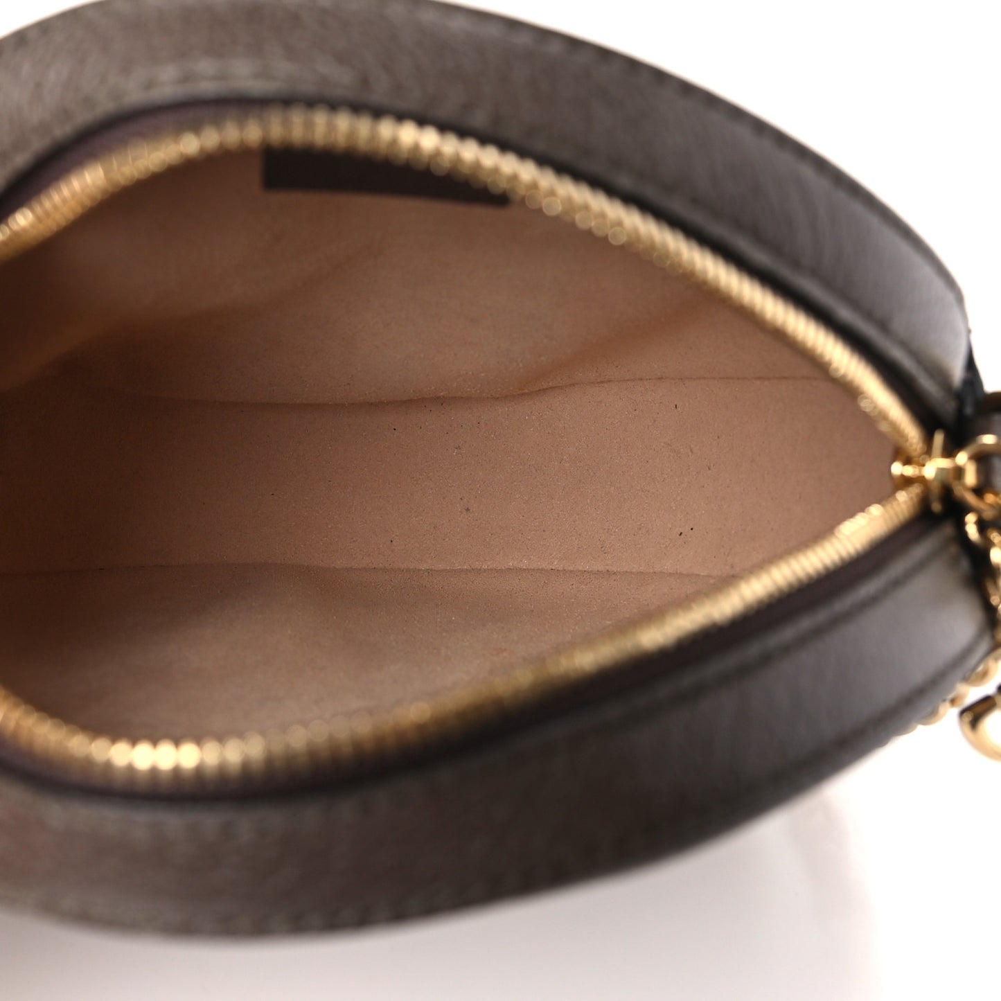 GG Supreme Monogram Web Mini Ophidia Round Shoulder Bag Brown