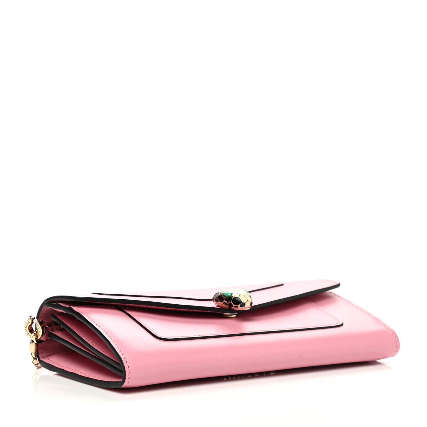 Calfskin Serpenti Forever Chain Wallet Flamingo Topaz