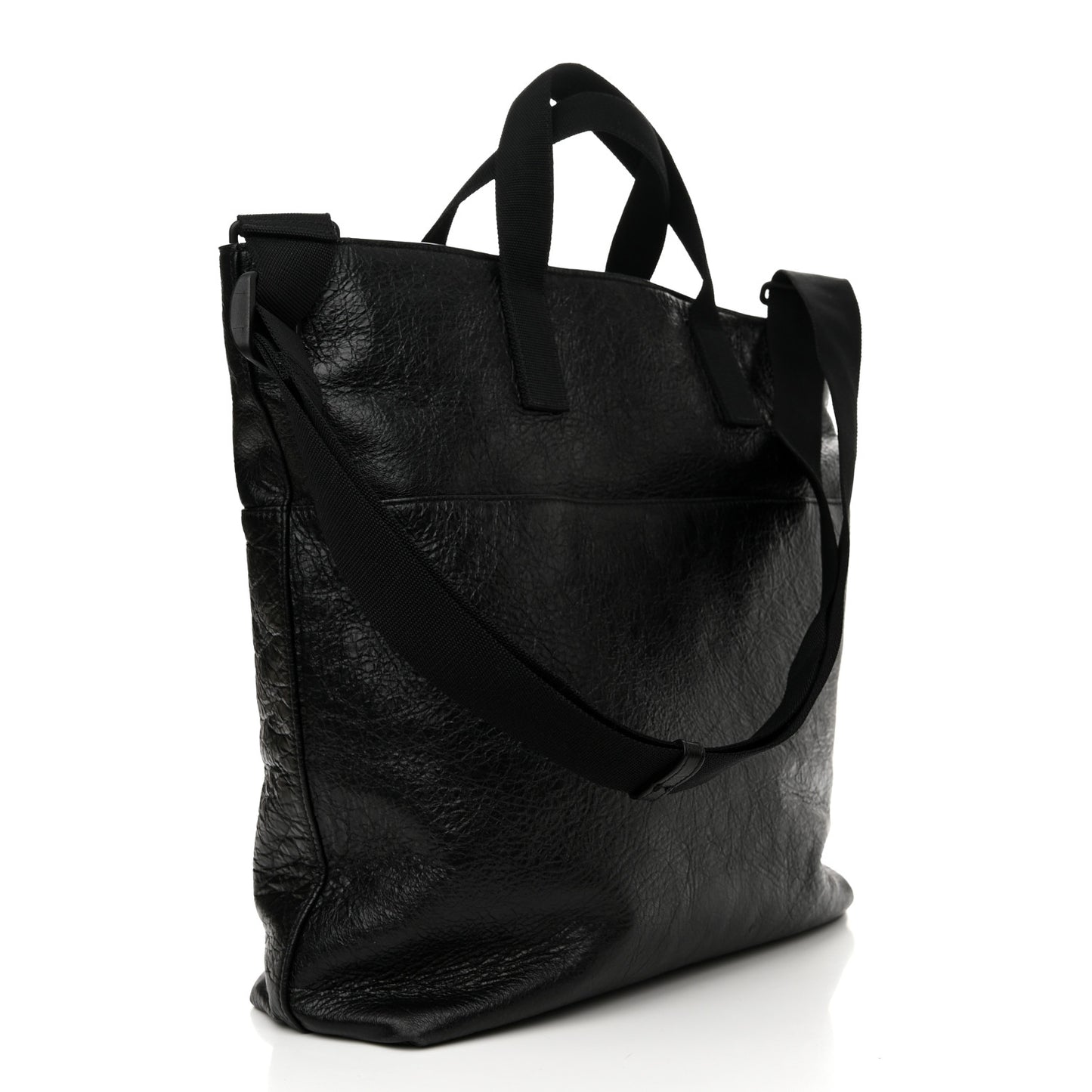 Agneau Arena Explorer Tote Bag with Strap Black