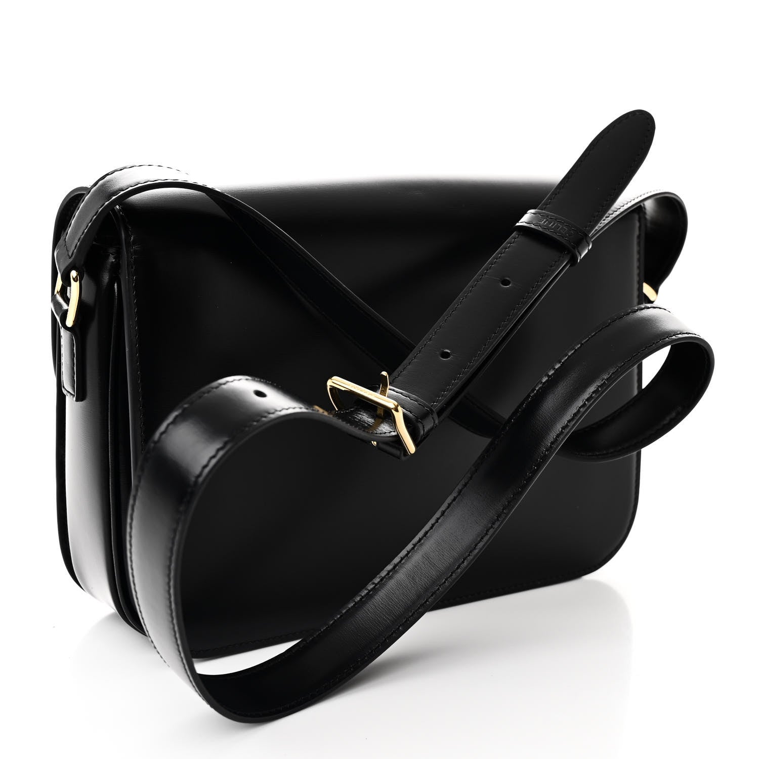 Celine Shiny Calfskin Medium Triomphe Black 3 of 10