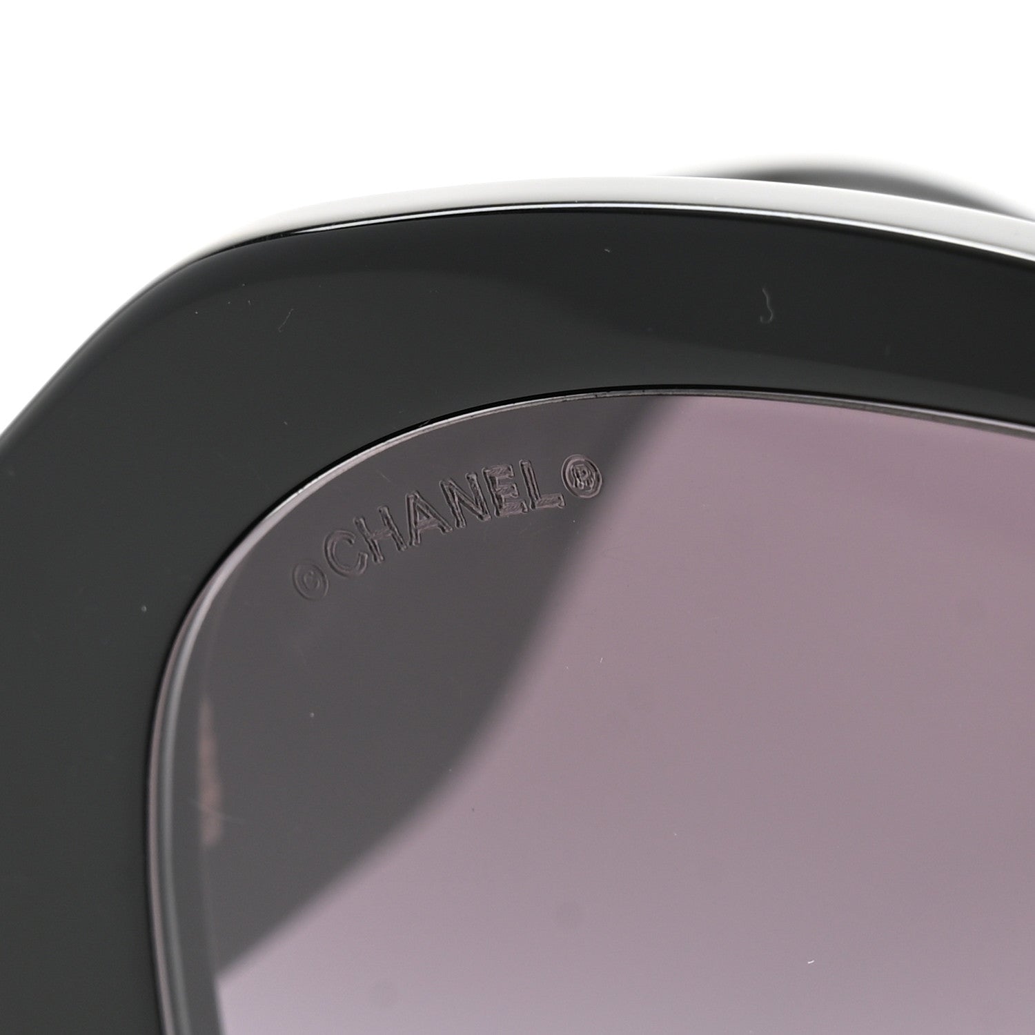 Chanel Acetate Crystal CC Shield Sunglasses 5497-B-A Black 6 of 6