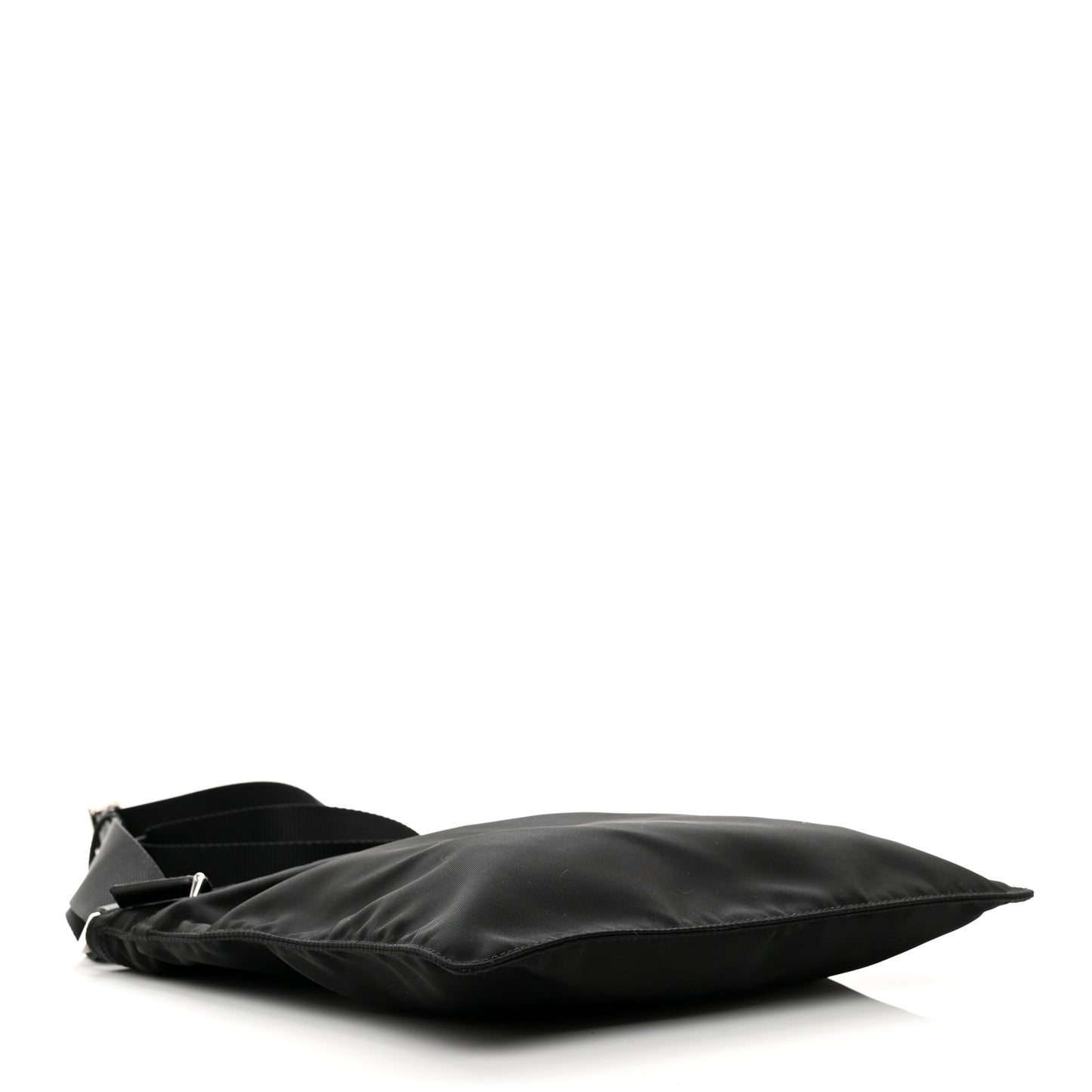 Nylon Vela Flat Messenger Bag Black