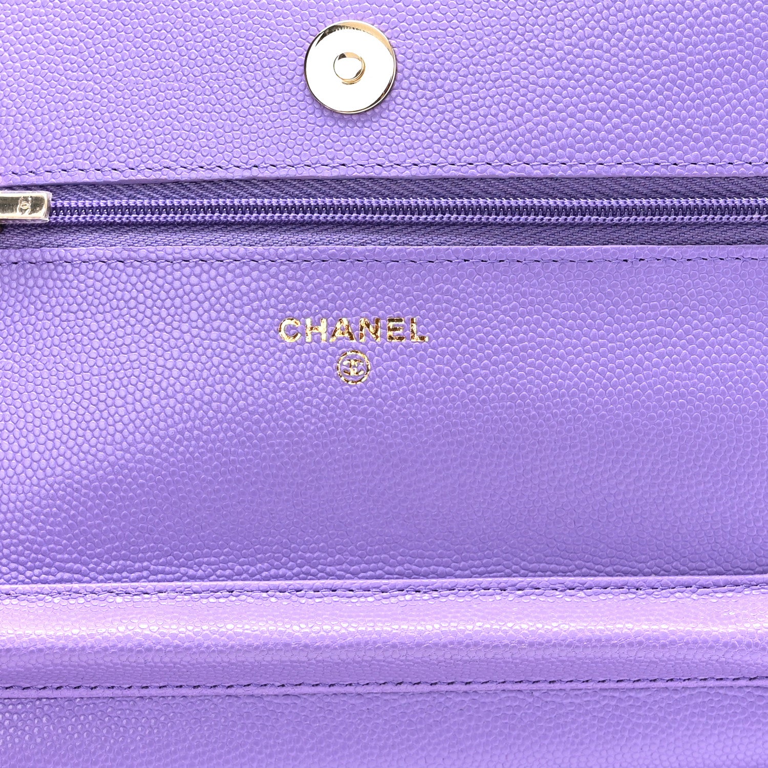 Chanel Caviar Quilted Wallet On Chain WOC Purple 6 of 12