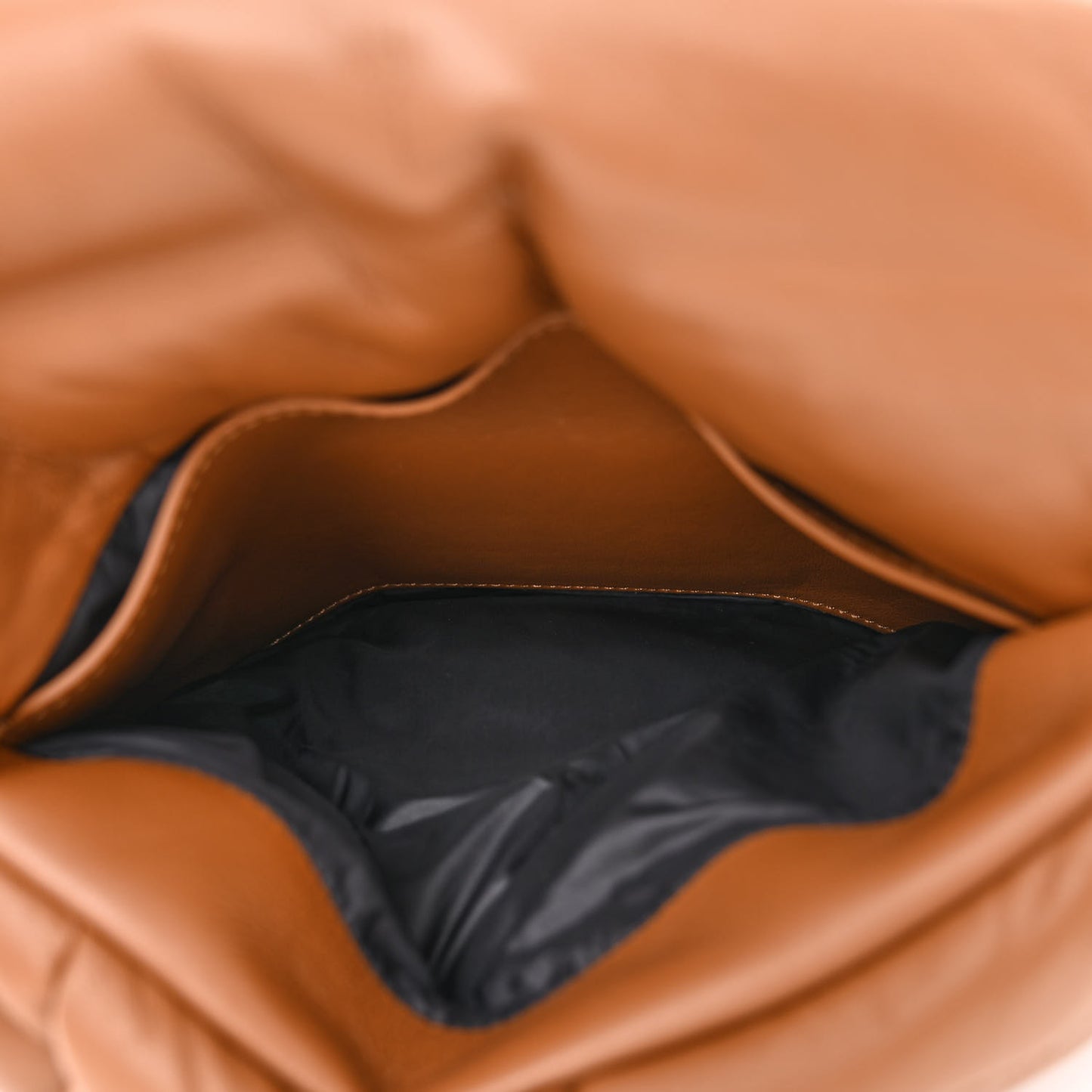 Nappa Pillow Quilted Little Softie Bag Tobacco Brown