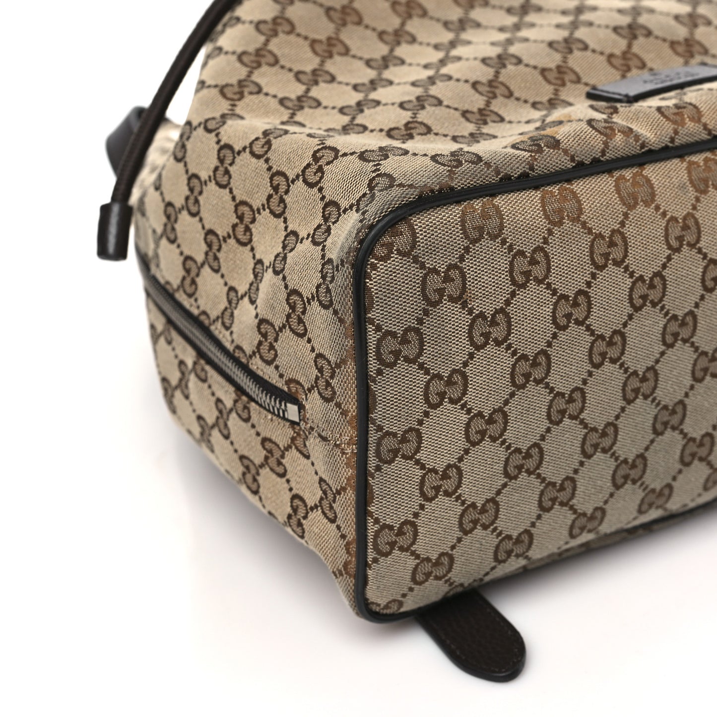 Monogram Dollar Calfskin O Drawstring Backpack Beige Ebony Testa di Moro Dark Chocolate