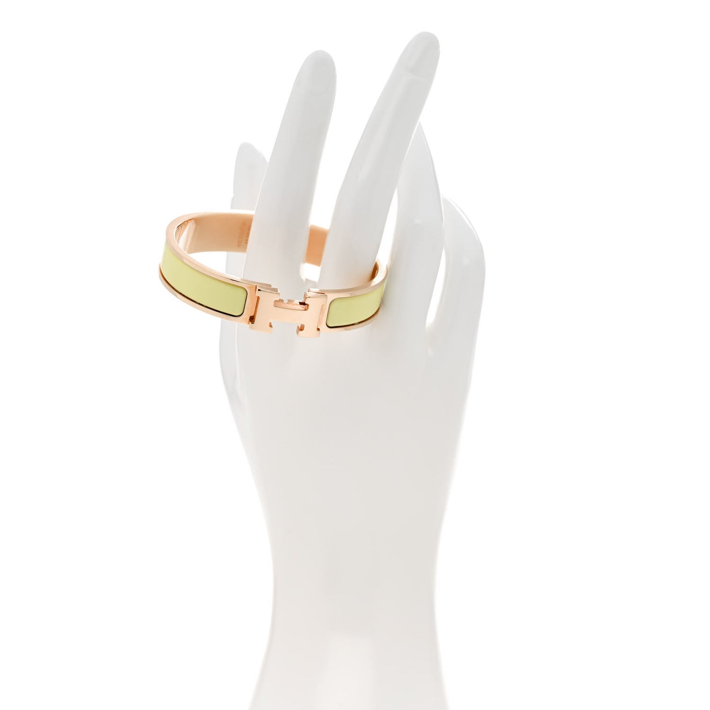 Enamel Narrow Clic Clac H Bracelet PM Jaune Citron