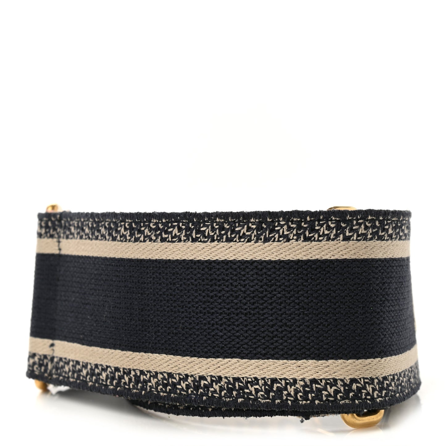 Canvas Embroidered Shoulder Strap Black