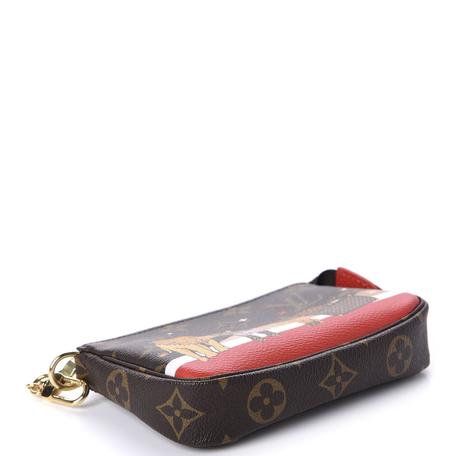 Louis Vuitton Monogram 2018 Christmas Animation Mini Cats Pochette Accessories 4 of 9