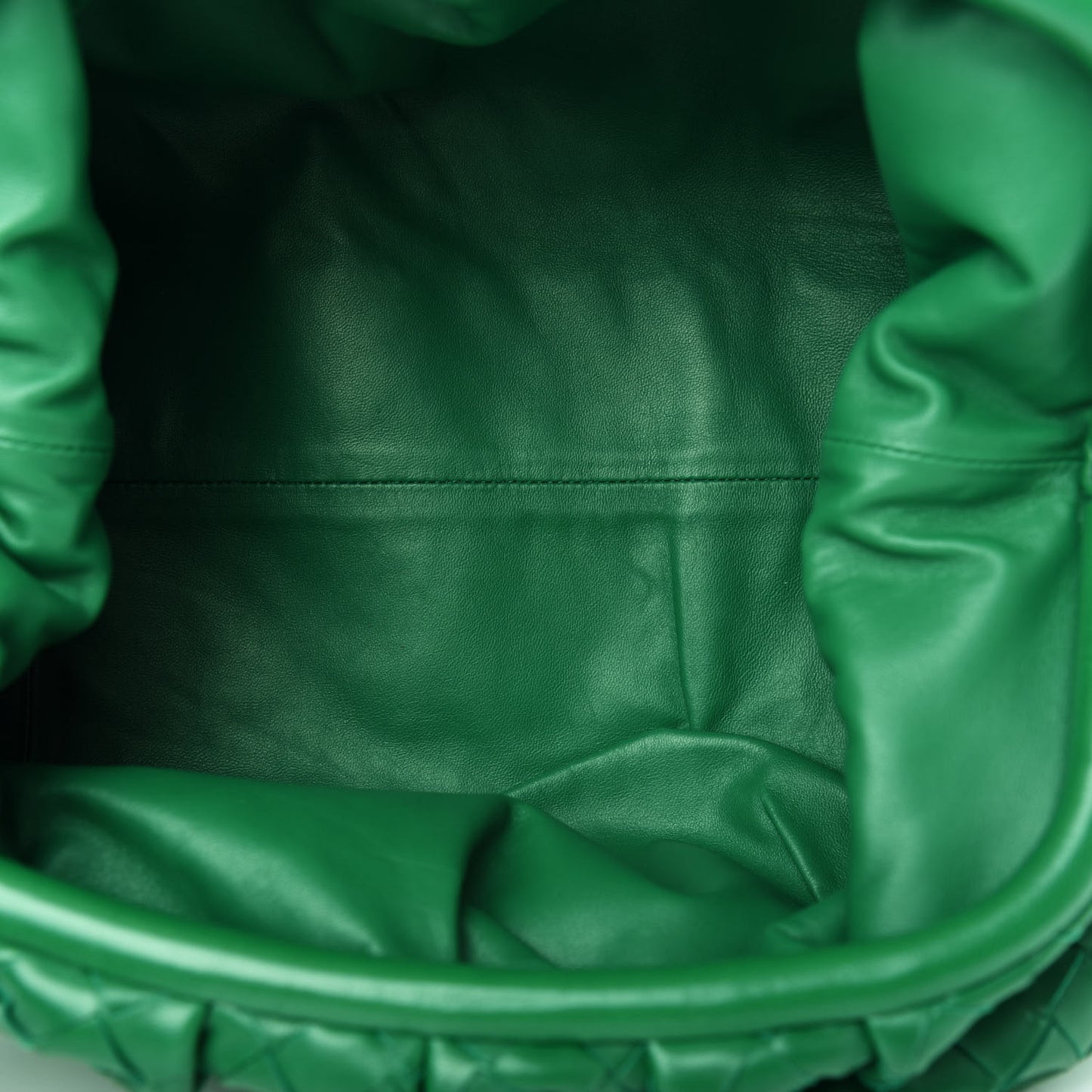 Nappa Maxi Intrecciato The Pouch Oversized Clutch Racing Green