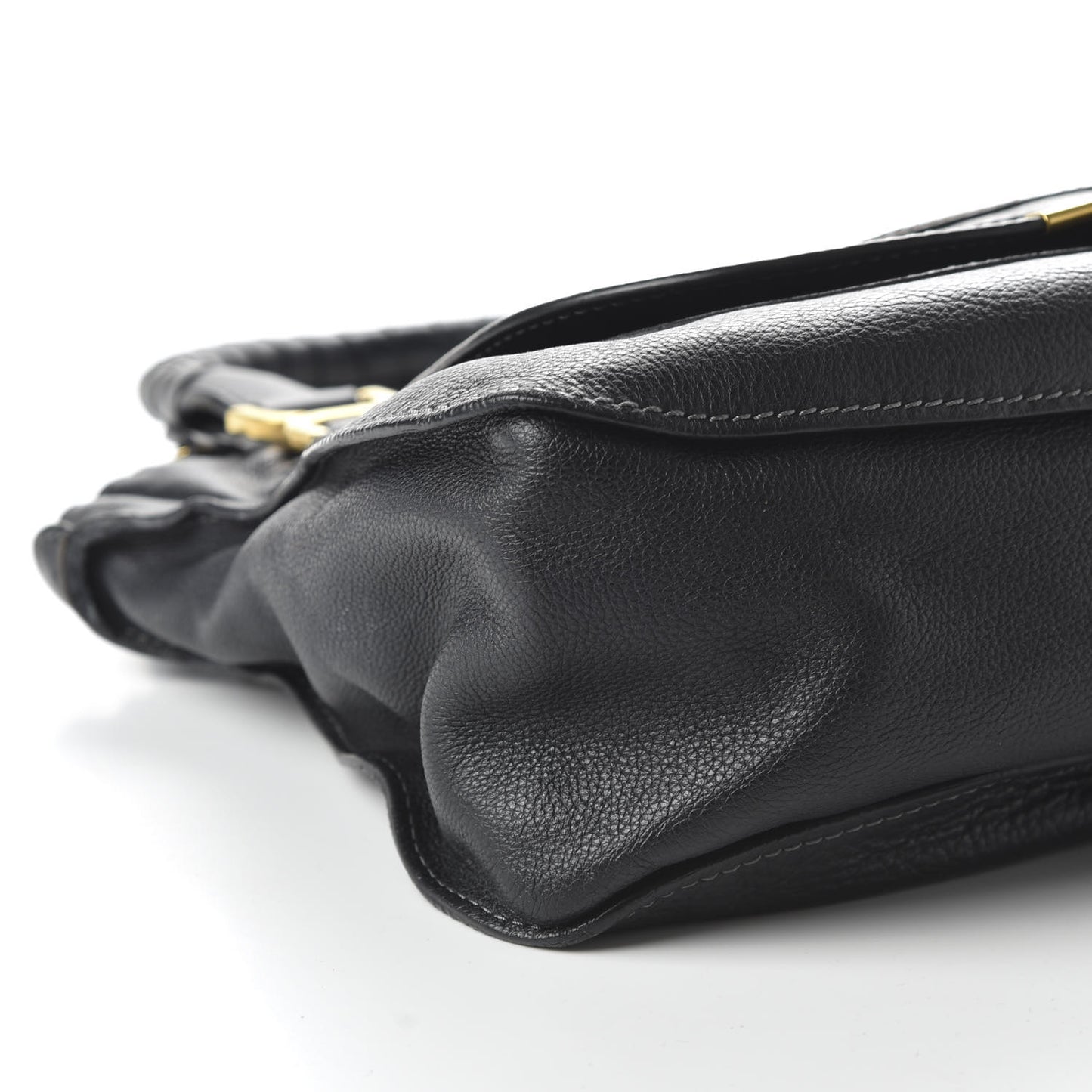 Calfskin Medium Marcie Satchel Black