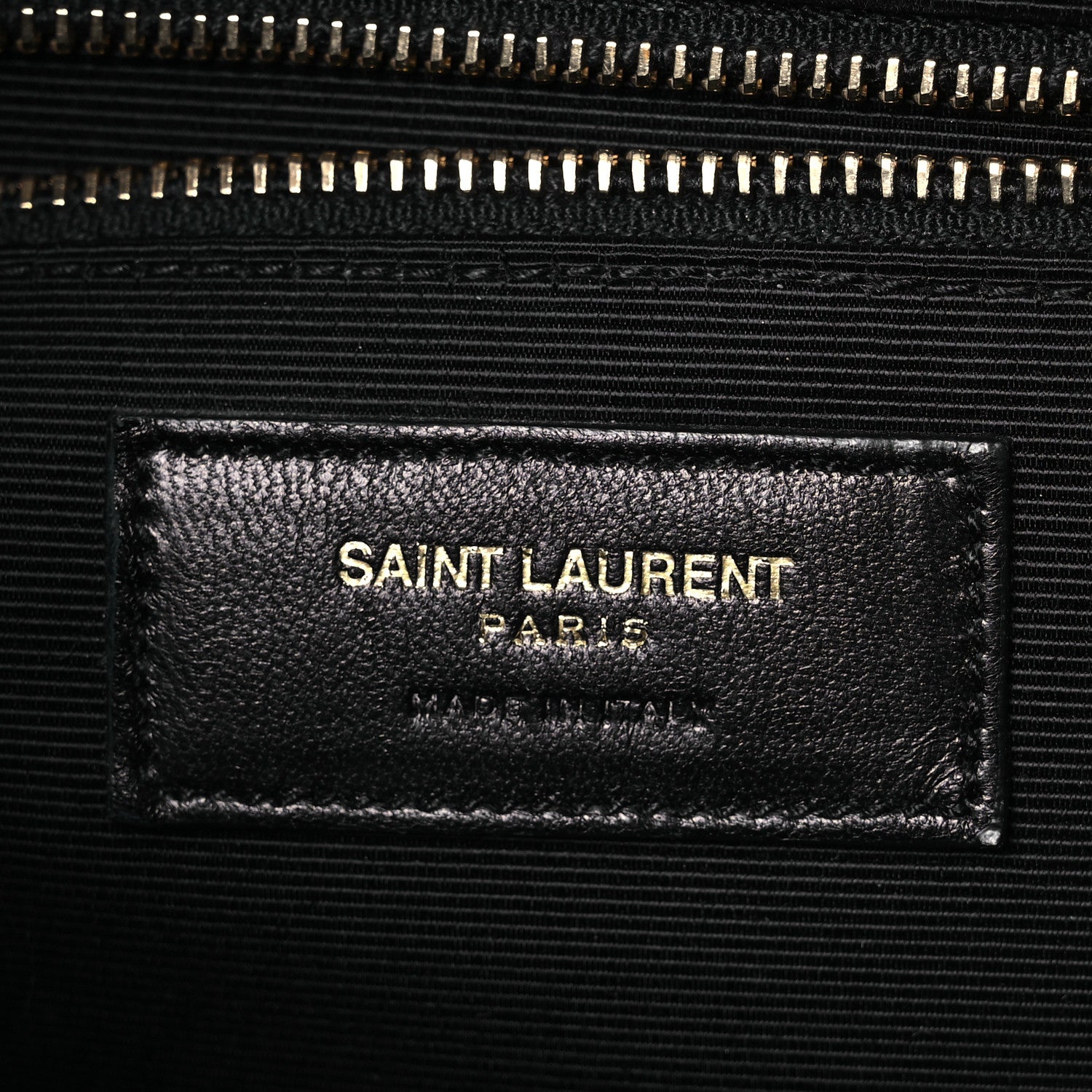 Saint Laurent Grain De Poudre Matelasse Chevron Large Monogram Satchel Navy Blue 6 of 14