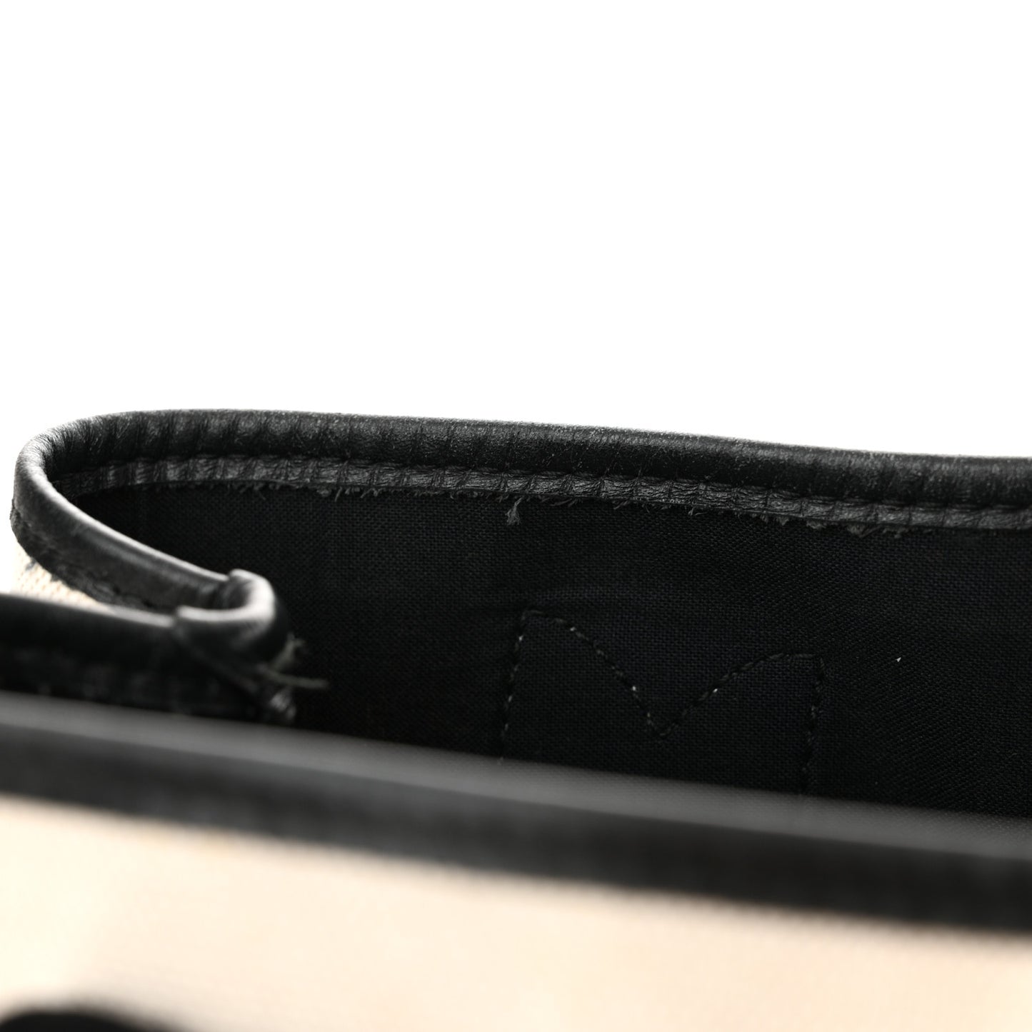 Cotton Canvas Satin Calfskin S Navy Cabas Natural Black