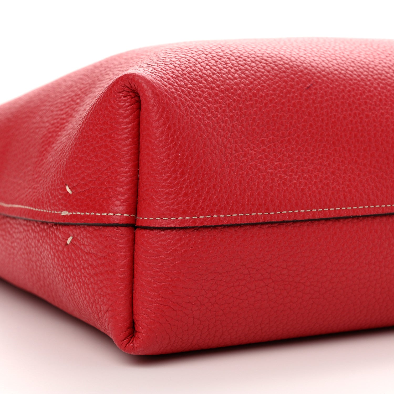 Moynat Taurillon Blush Calfskin Reversible Tote Ocean Red 13 of 18