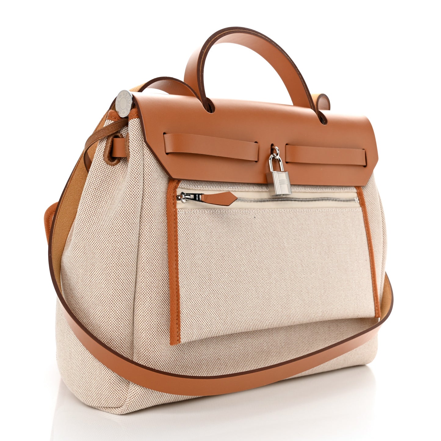 H Plume Canvas Vache Hunter Circuit 24 Herbag Zip Retourne 31 Orange Mecano Ecru Beige Naturel