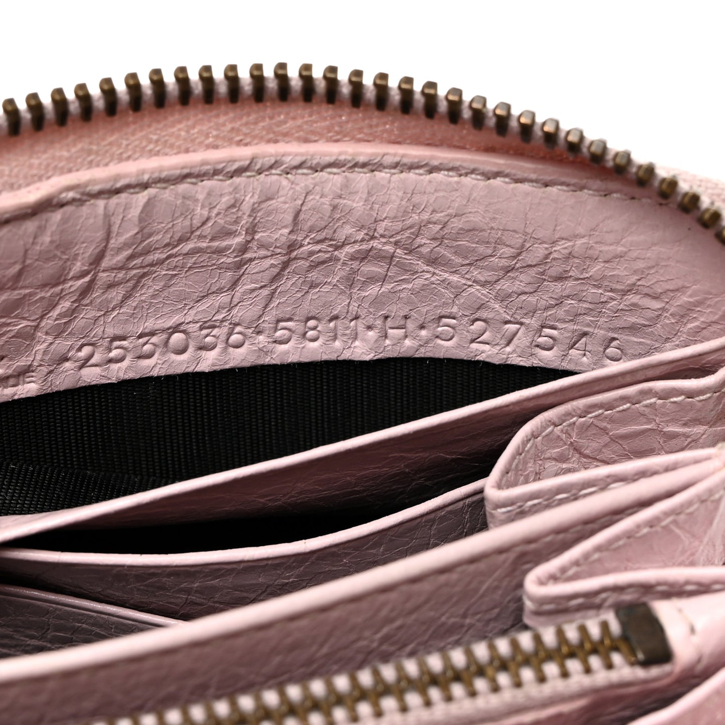 Agneau Classic Hardware Continental Zip Around Wallet Rose Poudre
