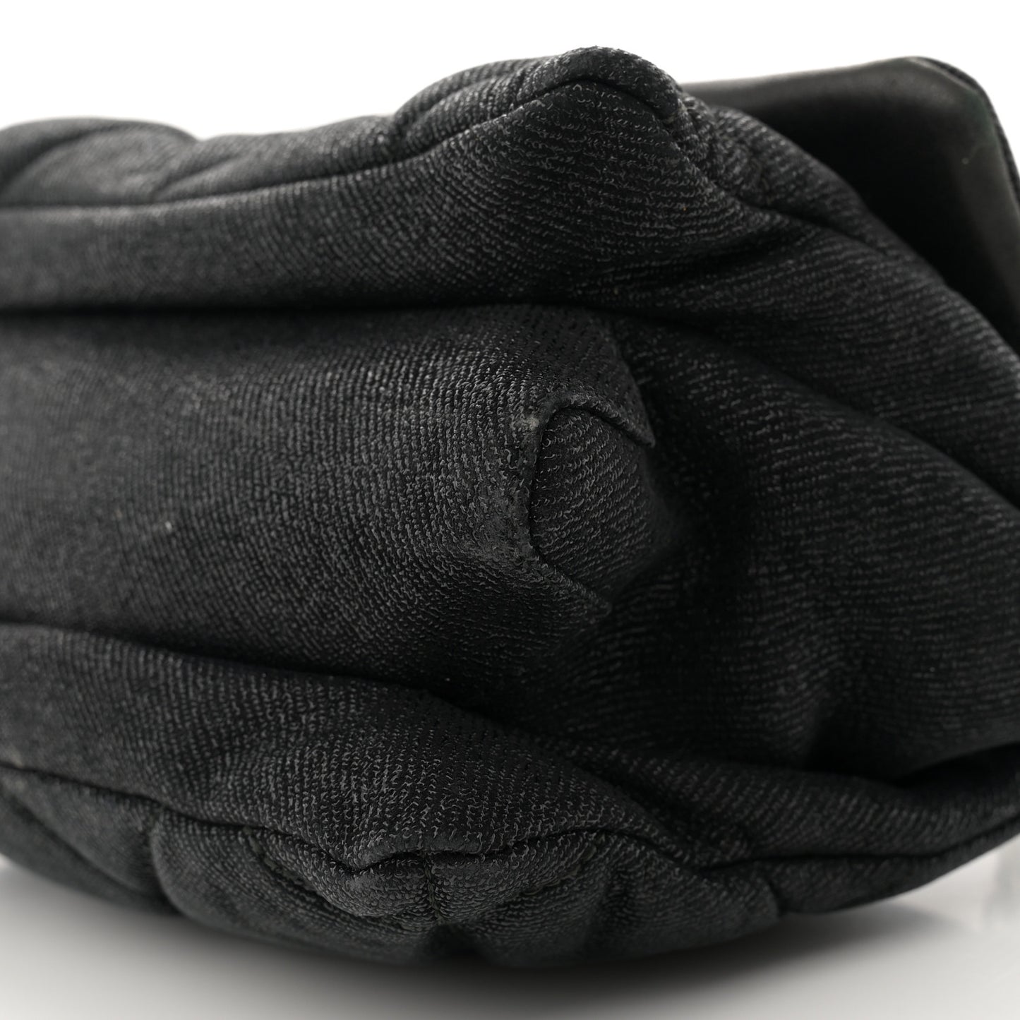 Shiny Canvas Quilted Gelly Bag Black