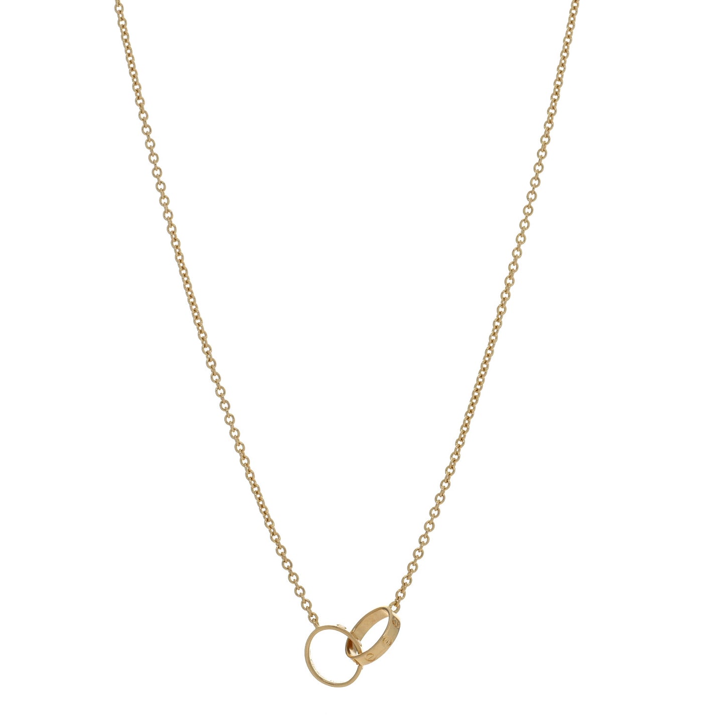 18K Yellow Gold Interlocking LOVE Necklace