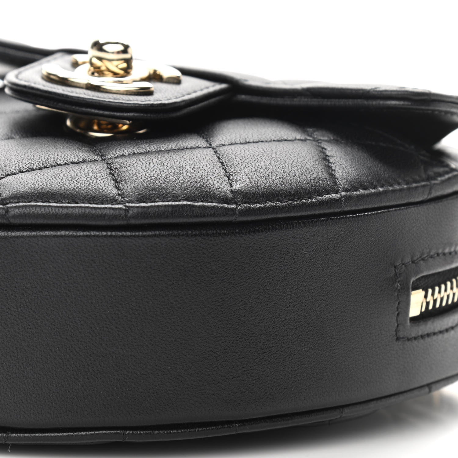 Chanel Lambskin Quilted CC In Love Heart Clutch With Chain Black 10 of 10