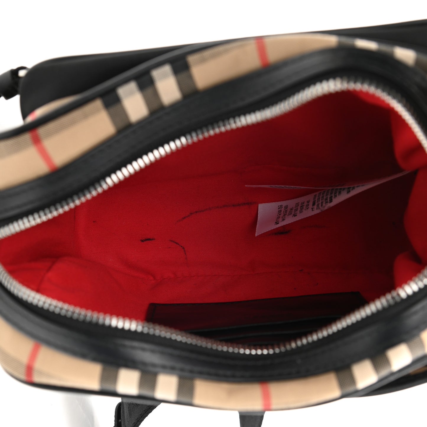 Vintage Check Calfskin Small Camera Bag Archive Beige