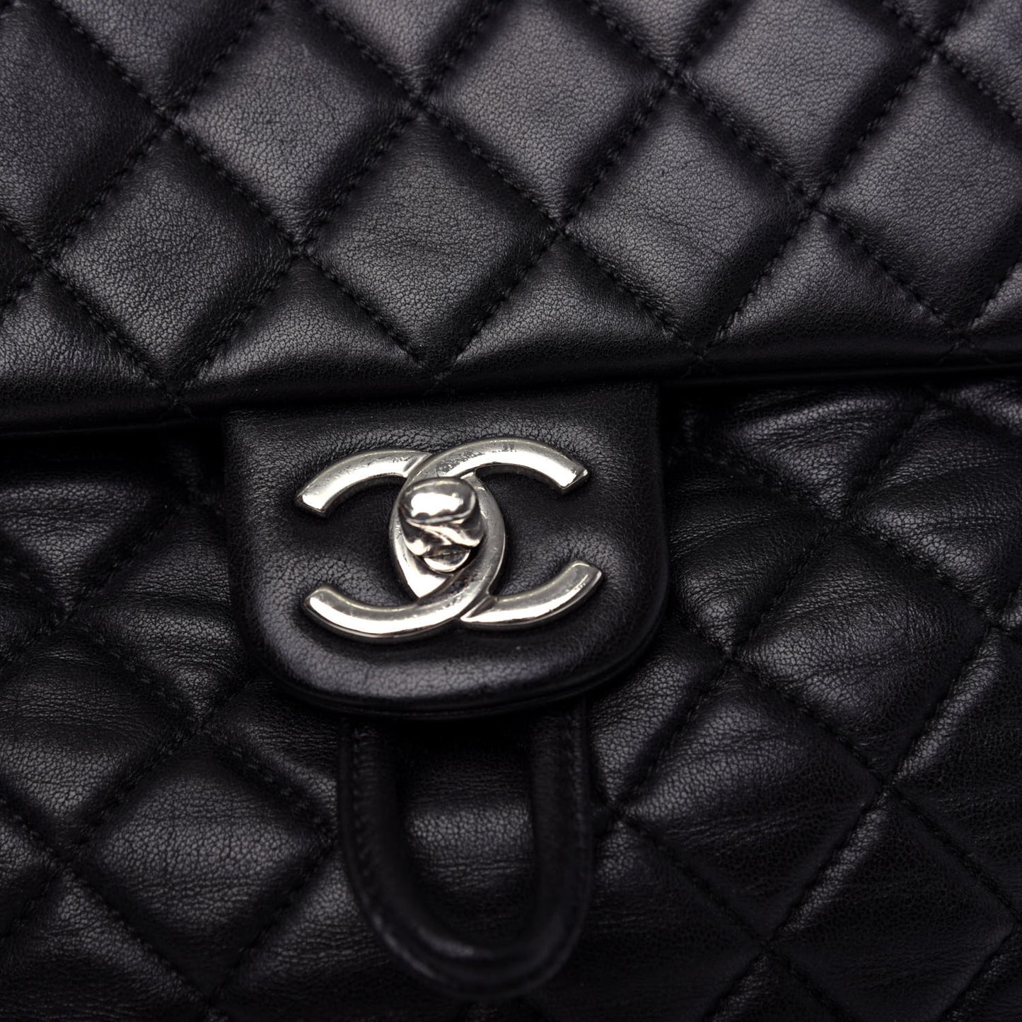 Lambskin Quilted Small Urban Spirit Backpack Black