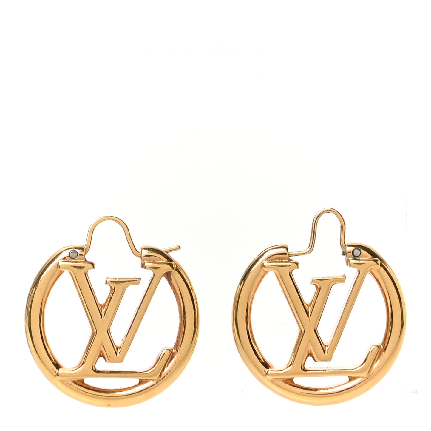 Metal Small Louise Hoop Earrings Gold