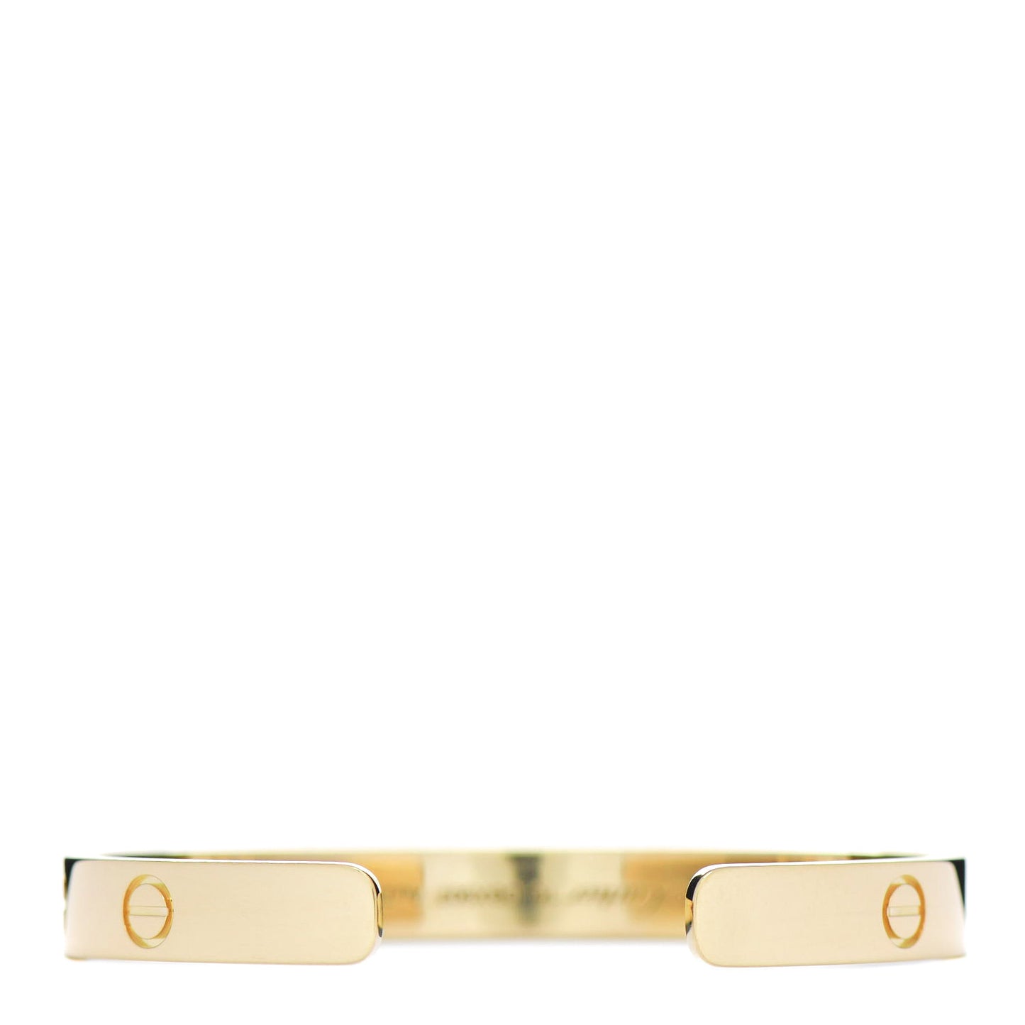 18K Yellow Gold LOVE Cuff Bracelet 16