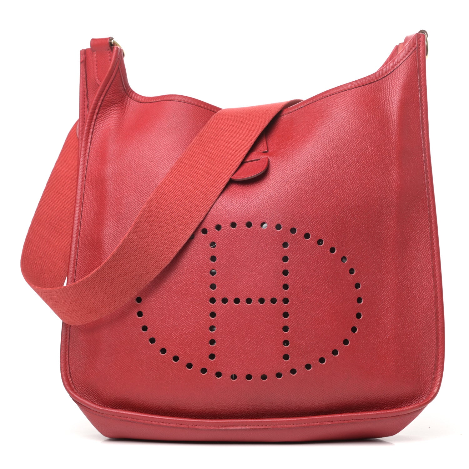 Hermes Courchevel Evelyne GM Rouge Vif 1 of 9