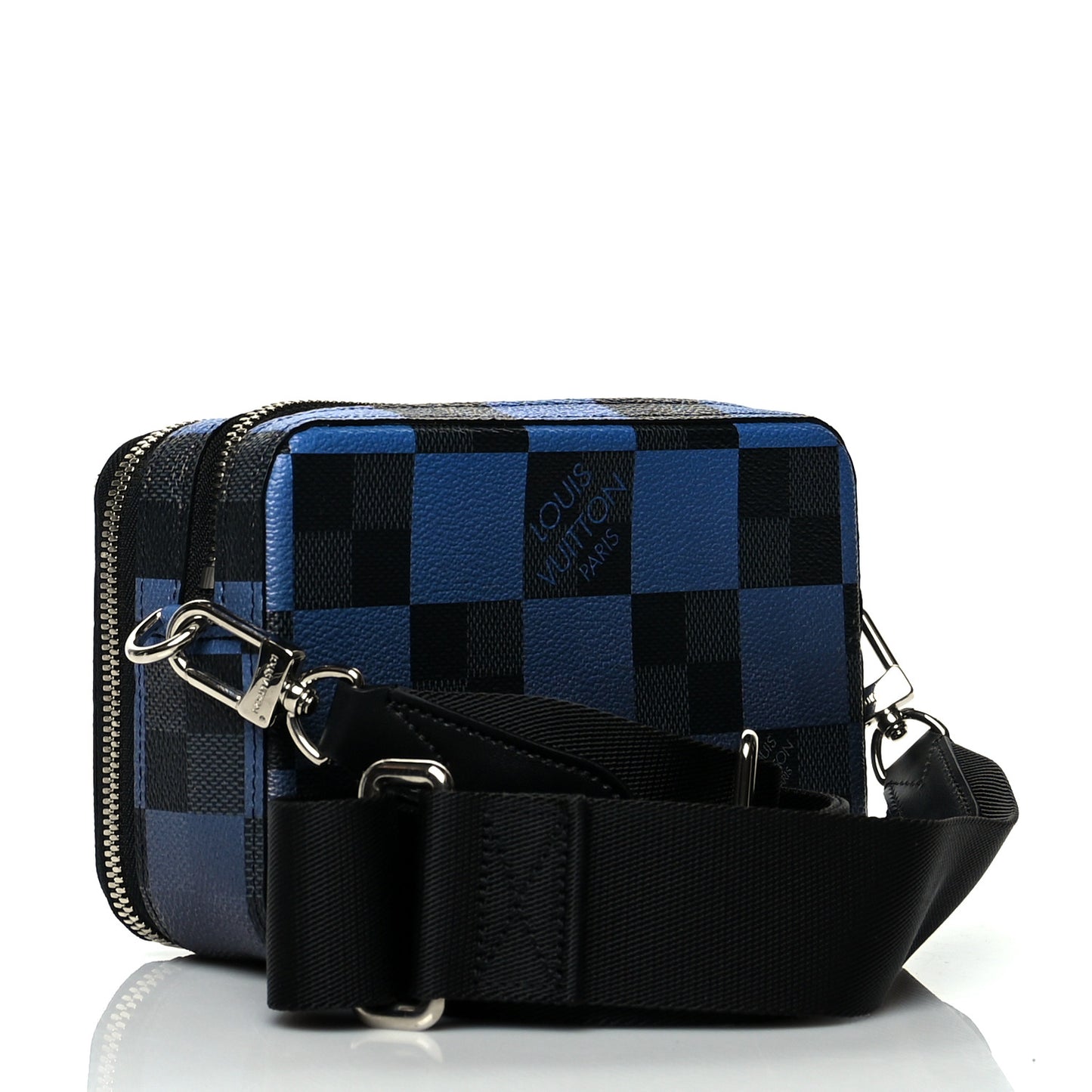 Giant Damier Graphite Alpha Wearable Wallet Navy