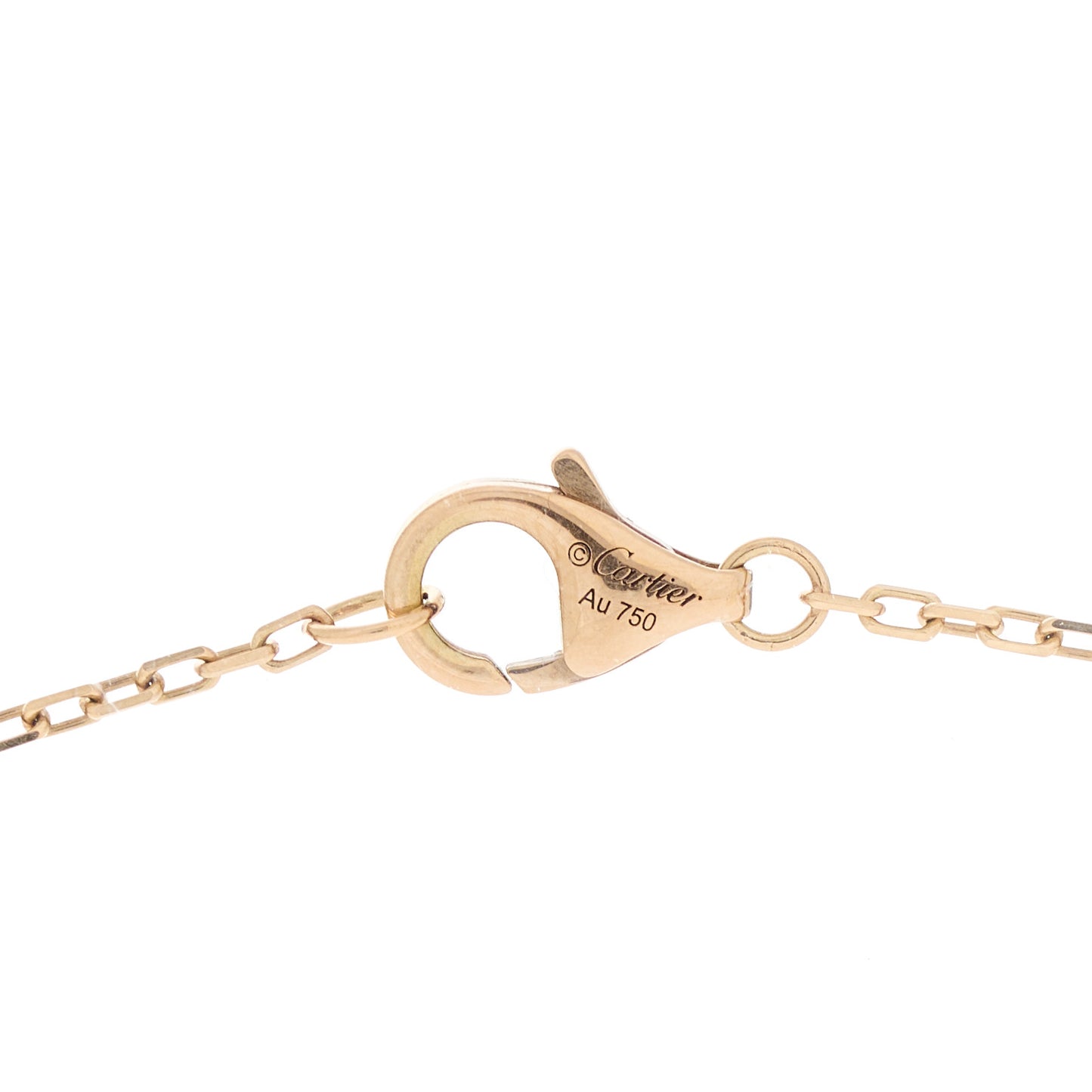 18K Pink White Yellow Gold Diamond Trinity De Cartier Pendant Necklace