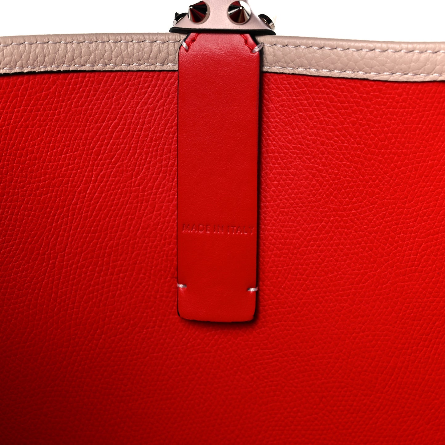 Calfskin Spikes East West Cabata Tote Ballerina