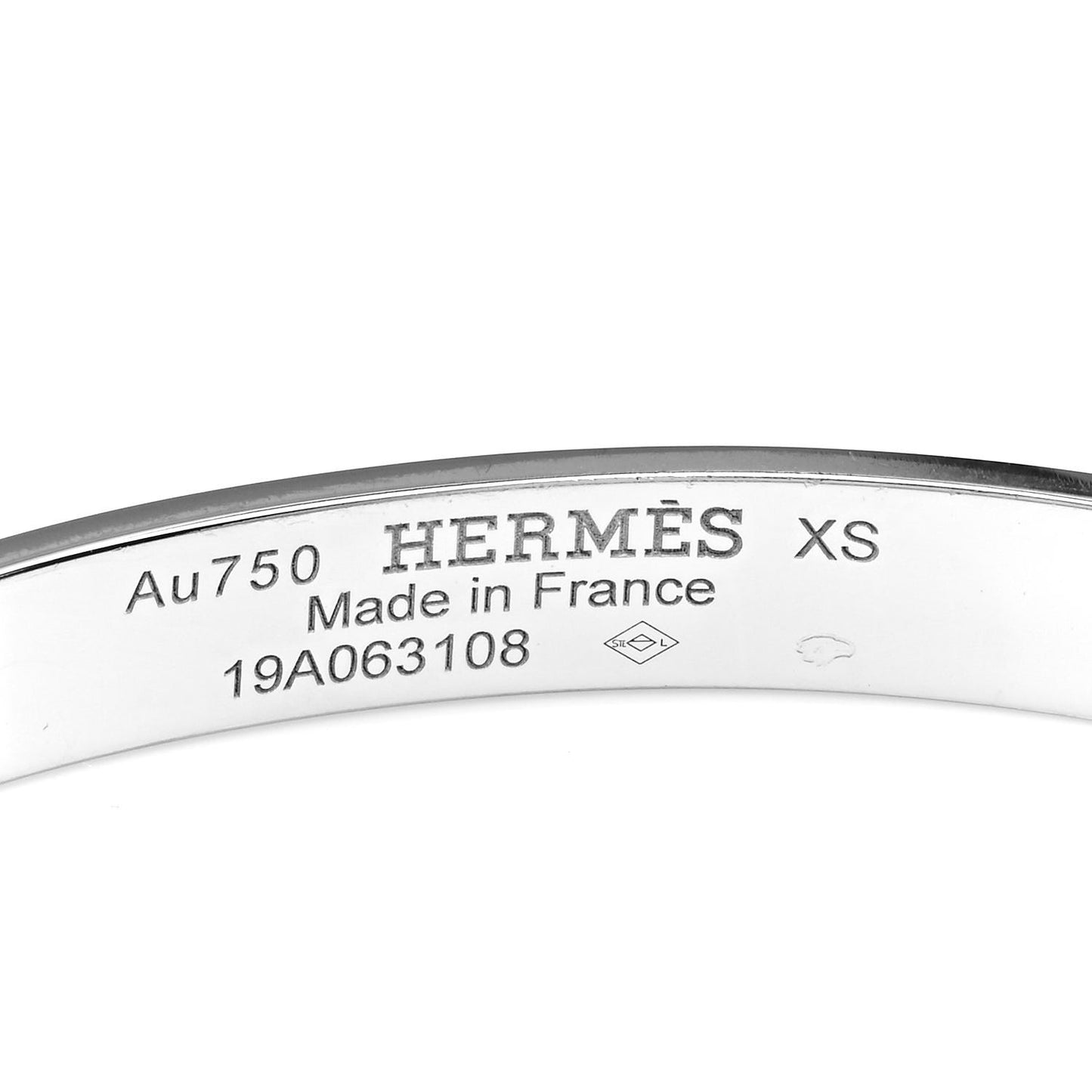 18K White Gold PM Collier De Chien Bracelet XS
