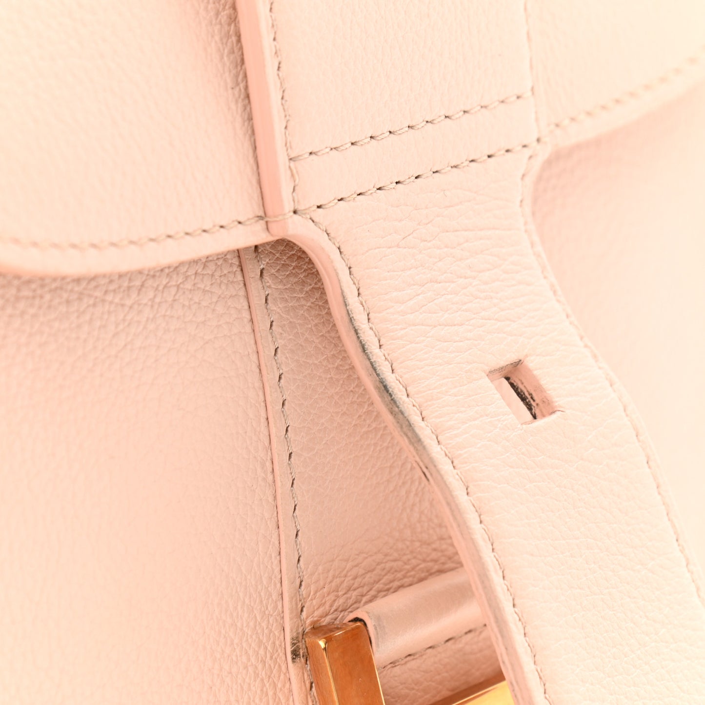 Grained Calfskin Mini Brillant Satchel Light Pink