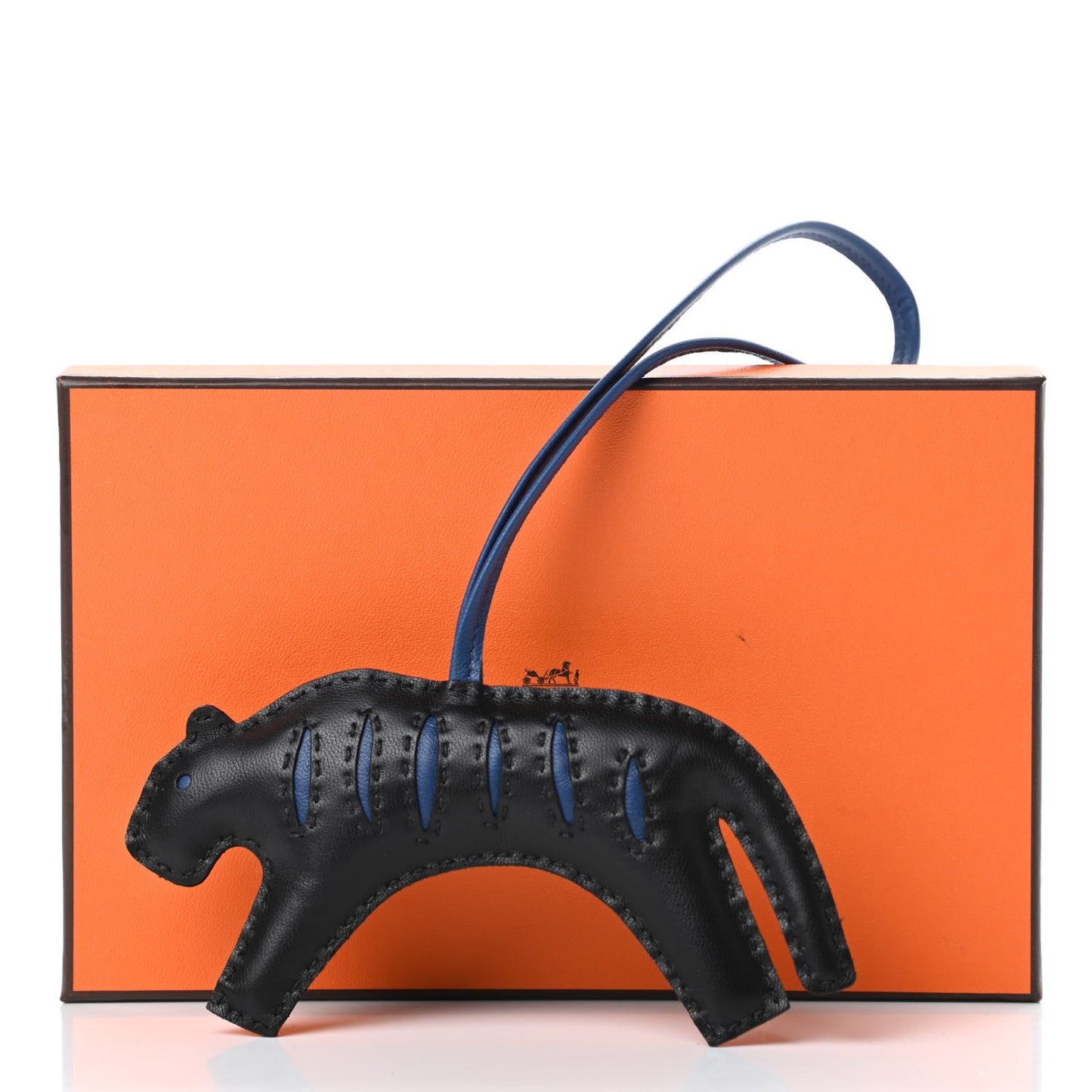 Milo Lambskin Rooroo Bag Charm Black Bleu de Malte