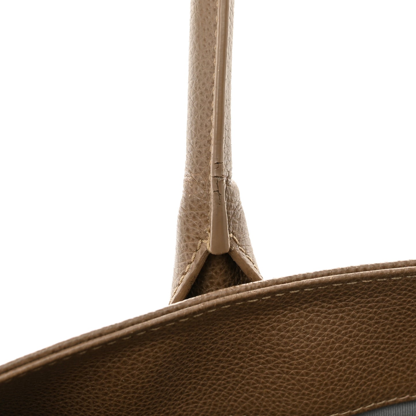 Calfskin Cerf Executive Shopper Tote Light Brown