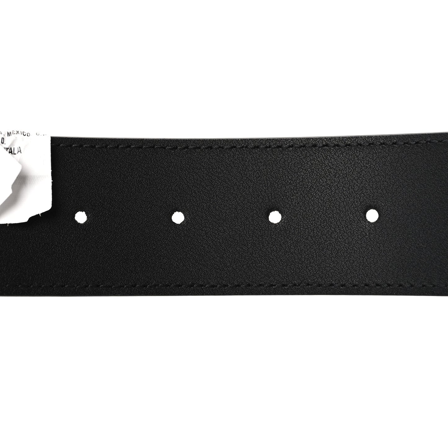 Moon Calfskin Nickel Double G 40mm Belt 80 32 Black