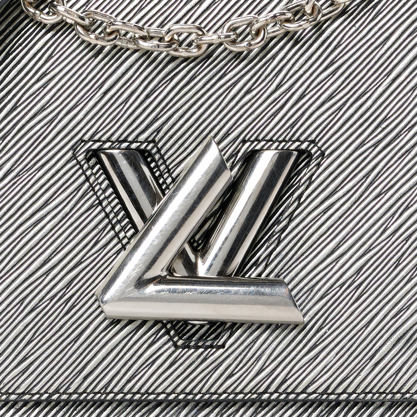 Epi Twist Shoulder Bag MM Platine