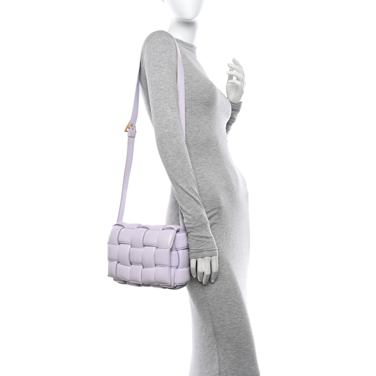Nappa Maxi Intreccio Padded Cassette Crossbody Bag Mirth Washed