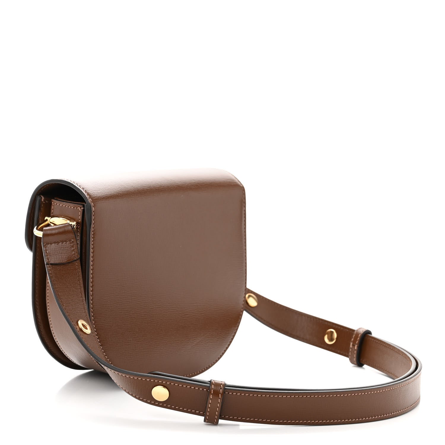 Gucci Azalea Calfskin Mini Horsebit 1955 Rounded Shoulder Bag Brown Sugar 3 of 9