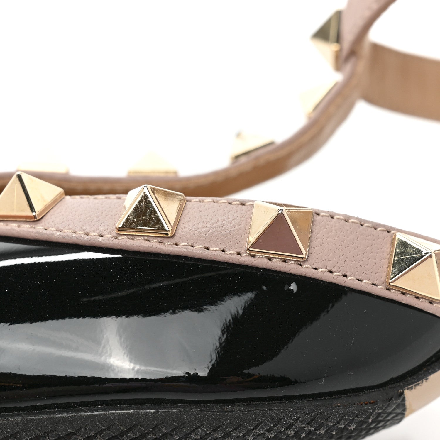 Valentino Garavani Patent Nappa Rockstud Ankle Strap 65mm Pumps 36 Black Poudre 14 of 14