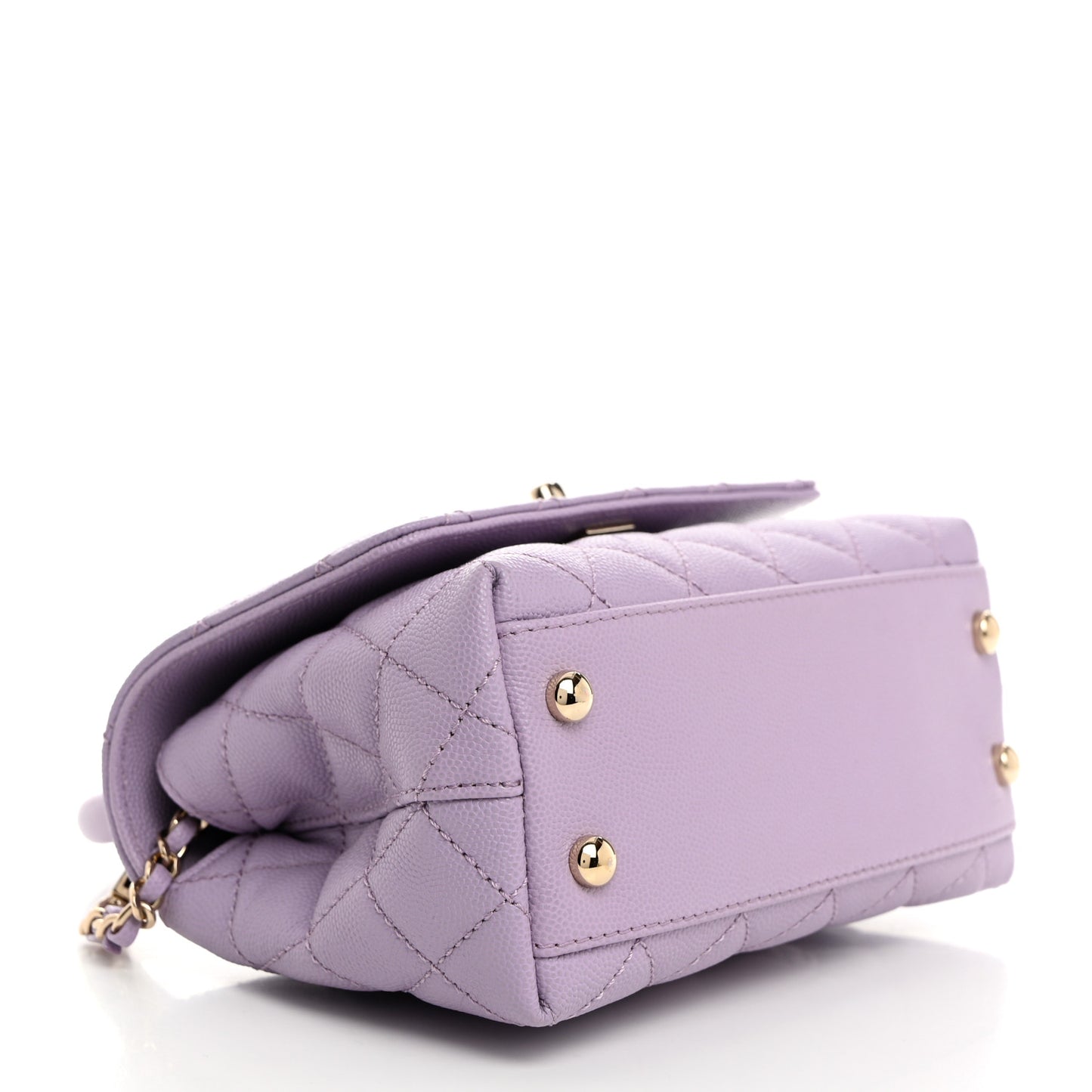 Caviar Quilted Extra Mini Coco Handle Flap Light Purple