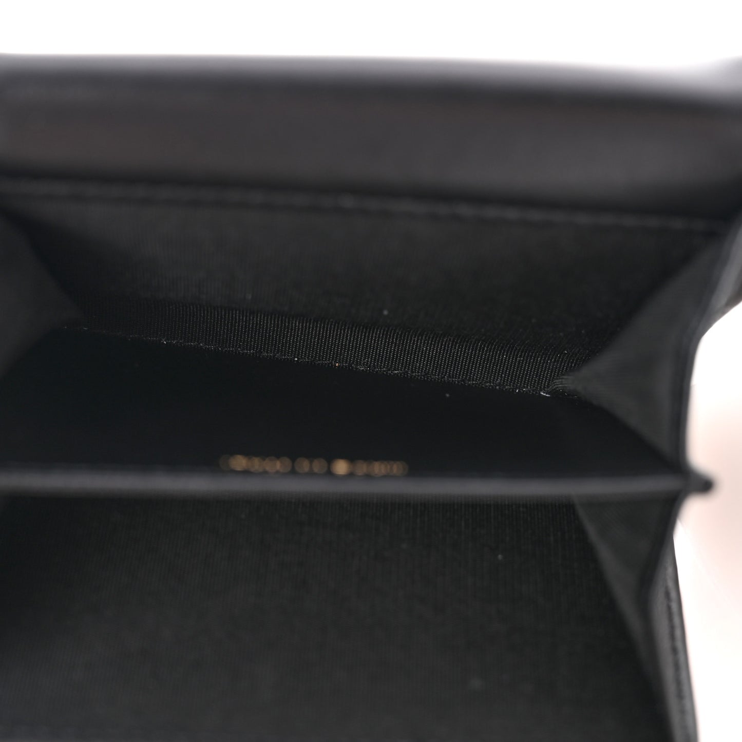 Lambskin Quilted CC Chic Flap Card Holder Black Gold