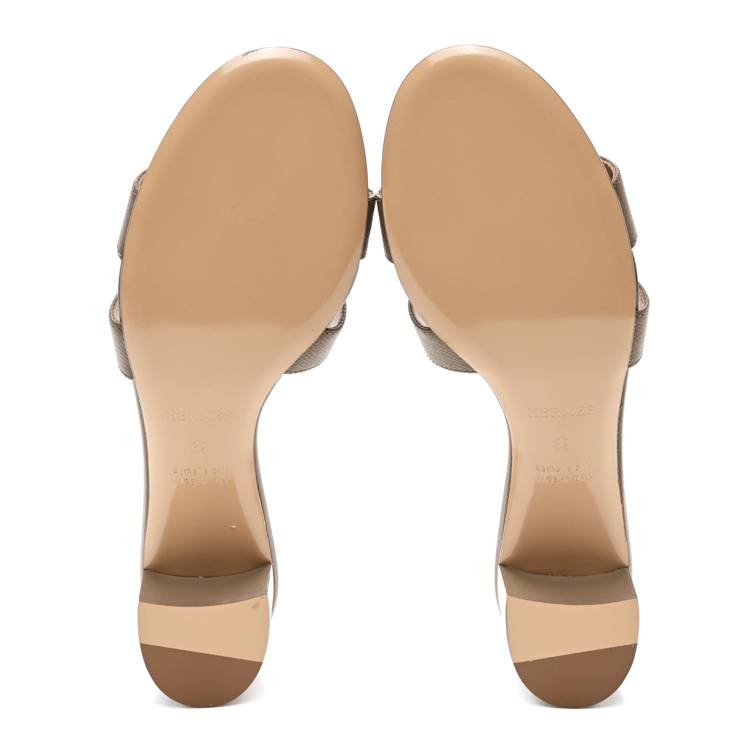 Hermes Epsom Oasis Sandals 39 Etoupe 5 of 11