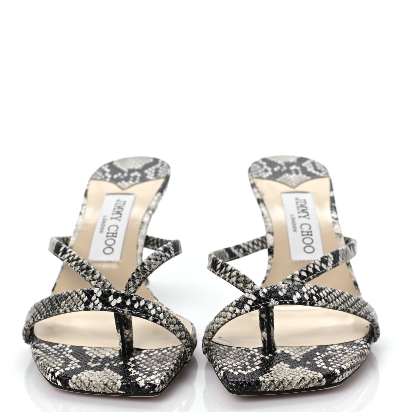 Snakeskin Embossed Maelie 70 Mule Pumps 37.5