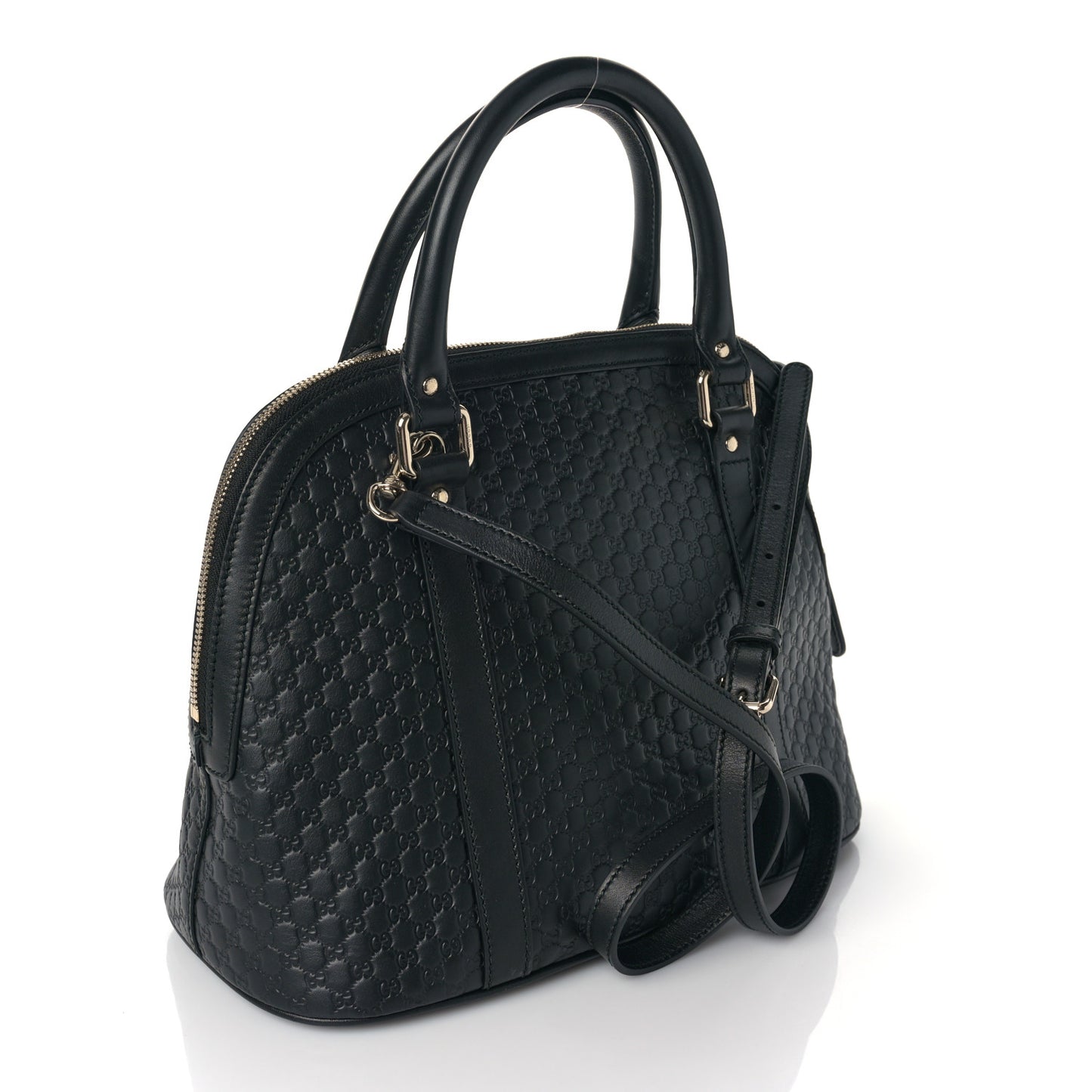 Microguccissima Medium Dome Bag Black