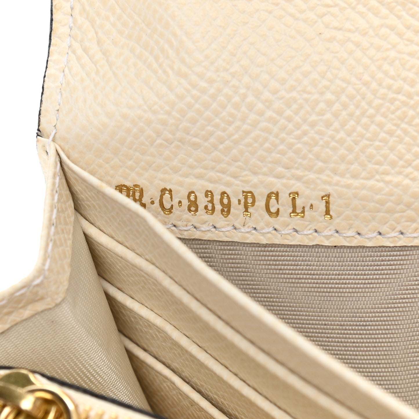 Calfskin Rockstud Flip Lock Wallet White