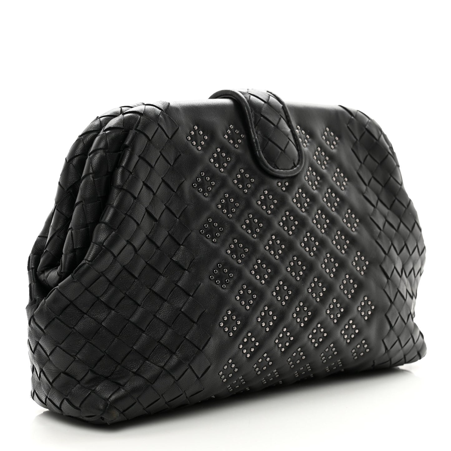 Nappa Intrecciato Studded The Lauren 1980 Clutch Black