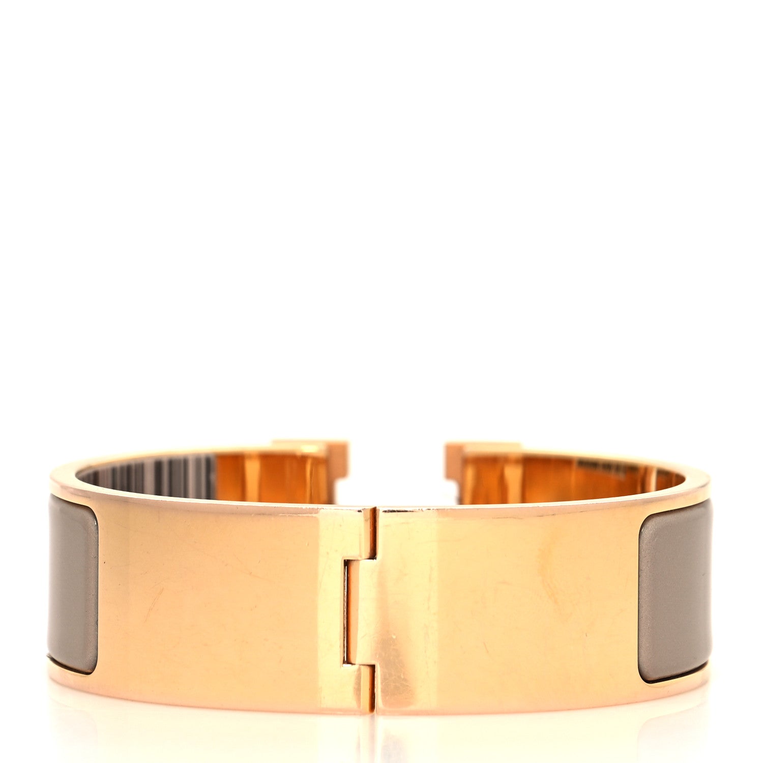 Hermes Enamel Wide Clic Clac H Bracelet GM Marron Glace 3 of 5