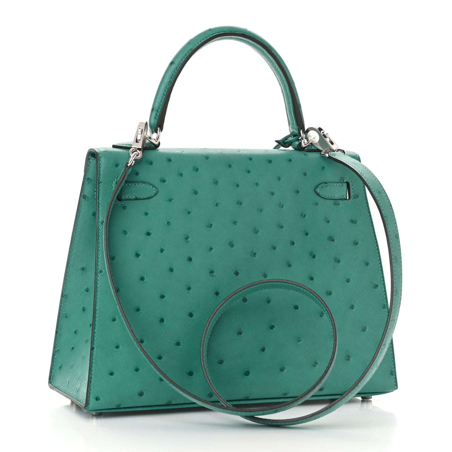 Ostrich Kelly Sellier 25 Vert Verone