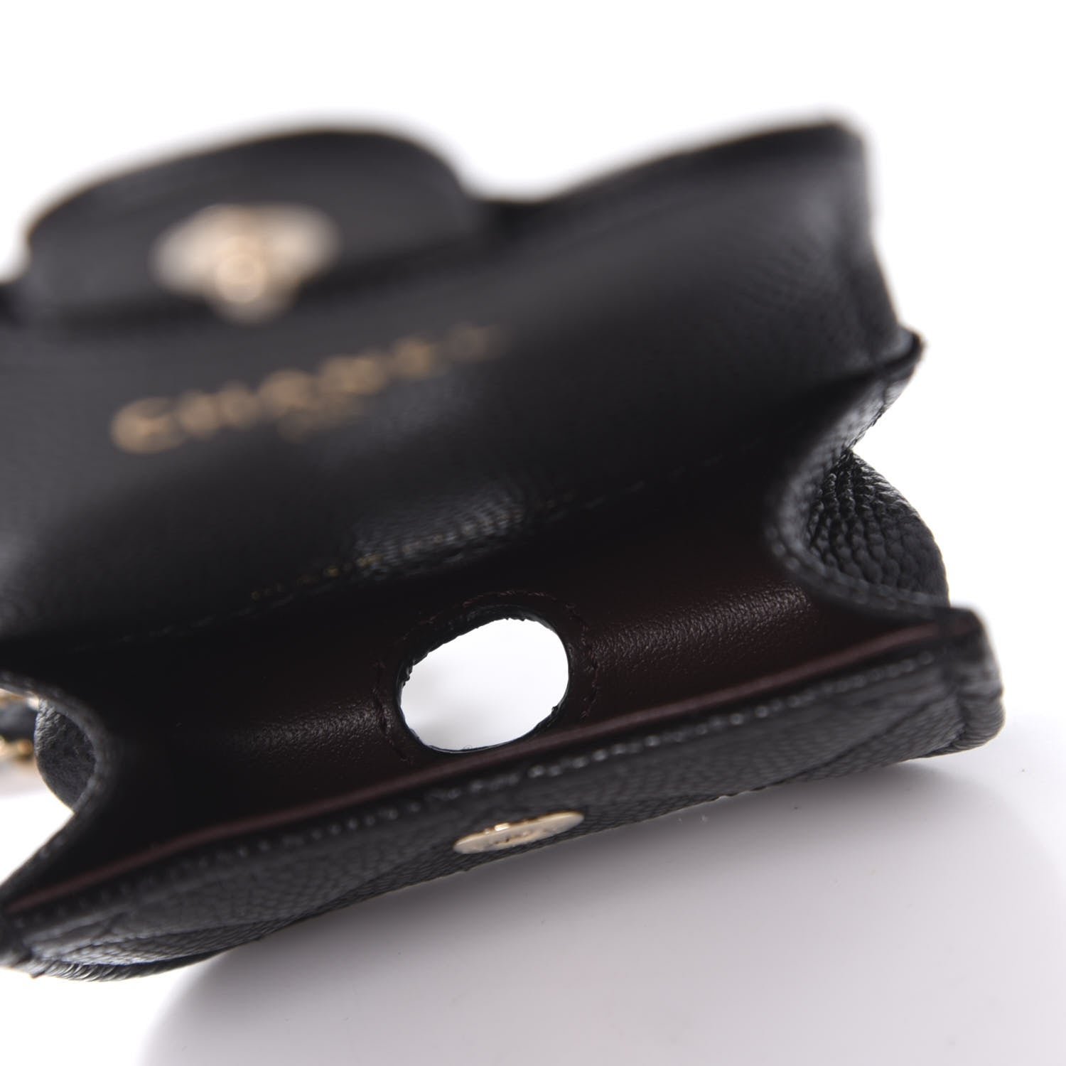 Chanel Caviar Quilted Airpods Pro Case Black 5 of 9